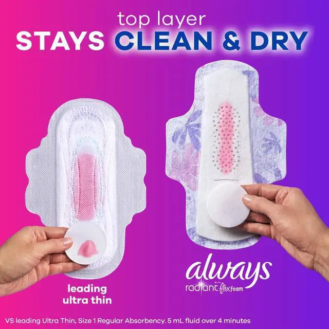 Alt view image 5 of 7 - Always Radiant with FlexFoam Pads, Size 2, Heavy, with Wings, Scented, 26 Count