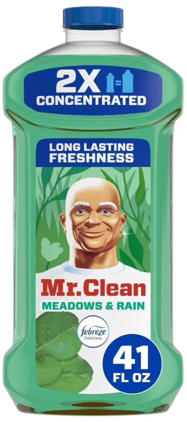 Main image of Mr. Clean 2X Concentrated Multi Surface, All Purpose Cleaner, Febreze Meadows & Rain Scent, 41 fl oz