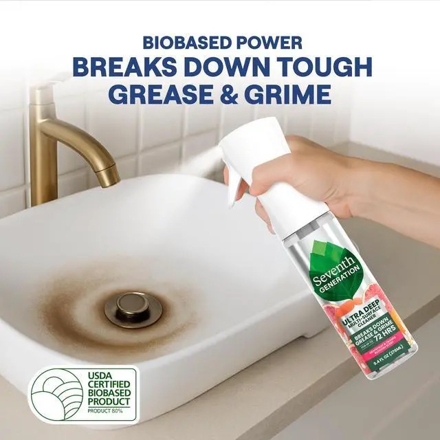 Alt view image 3 of 7 - Seventh Generation Ultra Deep Multi-Surface Cleaner, Grapefruit & Orange Blossom, 9.4 fl oz