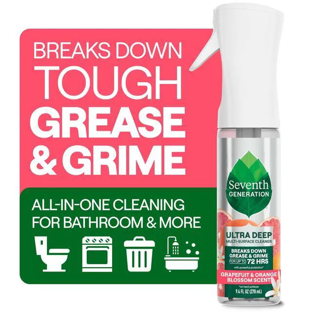 Alt view image 2 of 7 - Seventh Generation Ultra Deep Multi-Surface Cleaner, Grapefruit & Orange Blossom, 9.4 fl oz