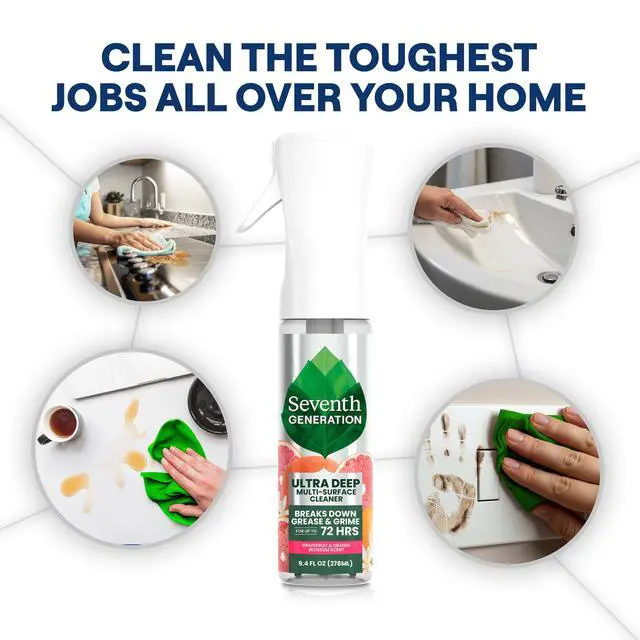 Alt view image 7 of 7 - Seventh Generation Ultra Deep Multi-Surface Cleaner, Grapefruit & Orange Blossom, 9.4 fl oz