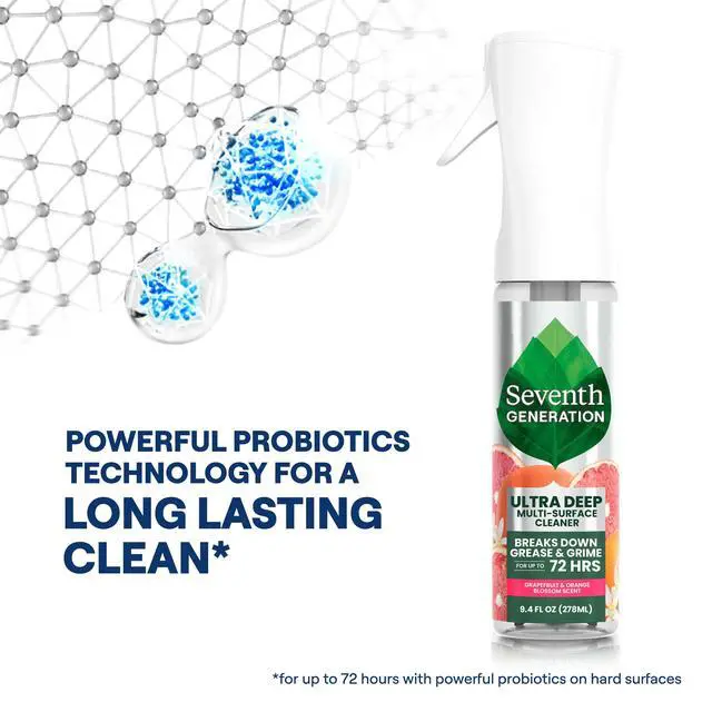Alt view image 6 of 7 - Seventh Generation Ultra Deep Multi-Surface Cleaner, Grapefruit & Orange Blossom, 9.4 fl oz
