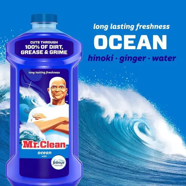 Alt view image 4 of 7 - Mr. Clean All Purpose Cleaner, Cleaning Liquid, Ocean, 41 fl oz