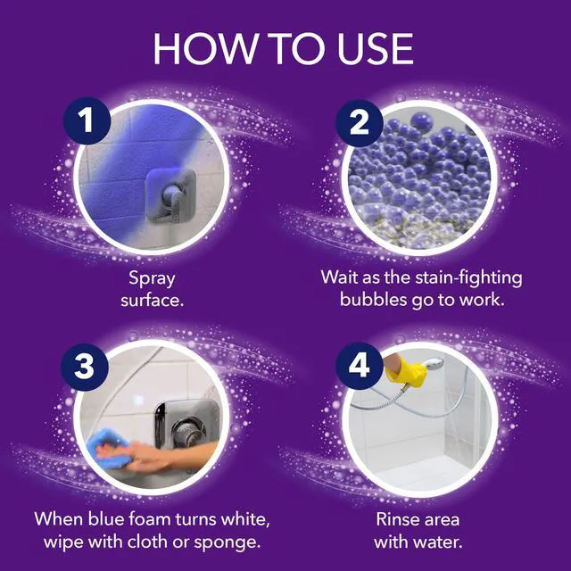 Alt view image 4 of 6 - OxiClean Foam-Tastic Foaming Bathroom Cleaner, Removes Soap Scum, Grime & Stains, Fresh Scent, 19 oz