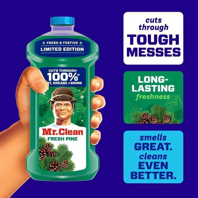 Alt view image 2 of 7 - Mr. Clean All Purpose Cleaner, Floor Cleaner, Mop Soap, Cleaning Liquid, Fresh Pine, 41oz