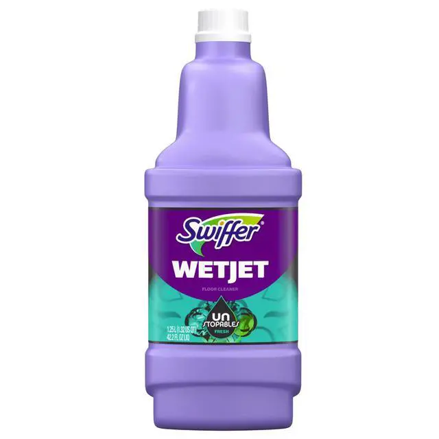 Alt view image 2 of 5 - Swiffer Wet Jet Mop Refill Solution, Floor Cleaner, Unstopables, 1.25L