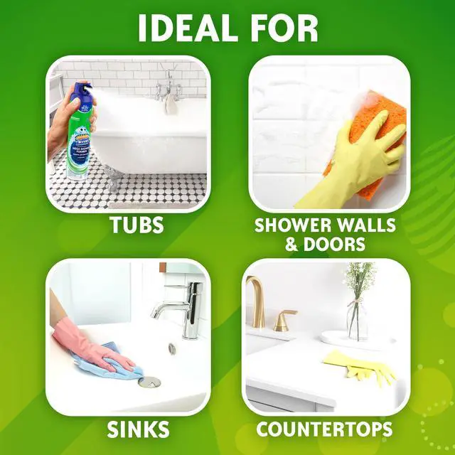 Alt view image 3 of 6 - Scrubbing Bubbles Mega Bathroom and Shower Foamer Aerosol, Rainshower Scent, 20oz (Pack of 2)