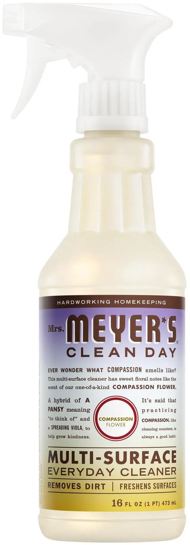 Main image of Mrs. Meyer's Clean Day Multi-Surface Cleaner, Compassion Flower, 16 fl oz