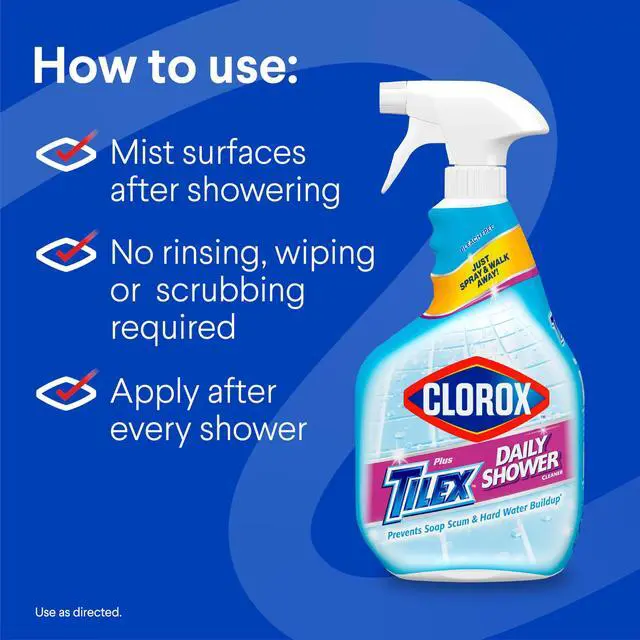 Alt view image 3 of 6 - Clorox Plus Tilex Daily Shower Cleaner Spray, 32 fl oz, 3-Pack