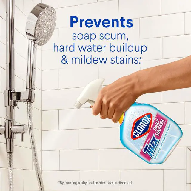 Alt view image 5 of 6 - Clorox Plus Tilex Daily Shower Cleaner Spray, 32 fl oz, 3-Pack