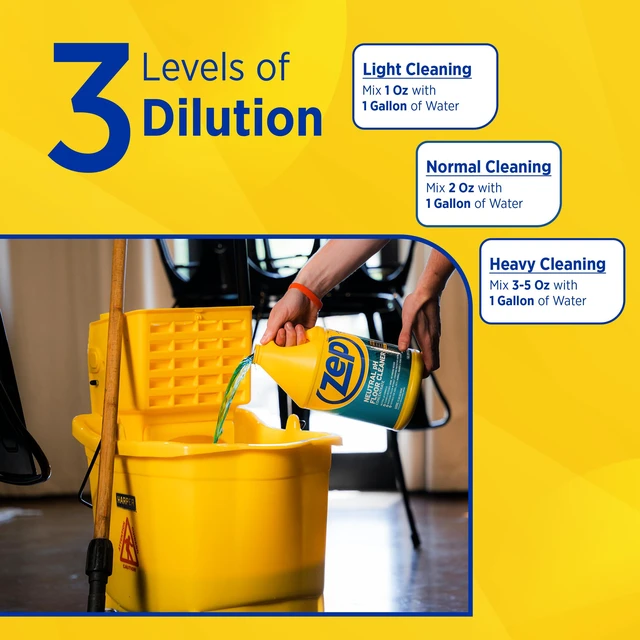 Alt view image 5 of 6 - Zep Neutral pH Industrial Floor Cleaner Concentrated 1 Gallon ZUNEUT128