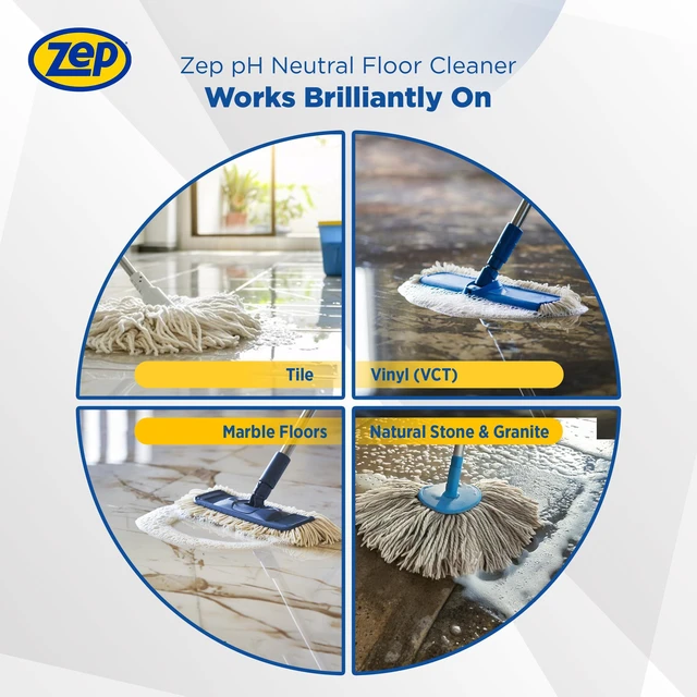 Alt view image 4 of 6 - Zep Neutral pH Industrial Floor Cleaner Concentrated 1 Gallon ZUNEUT128