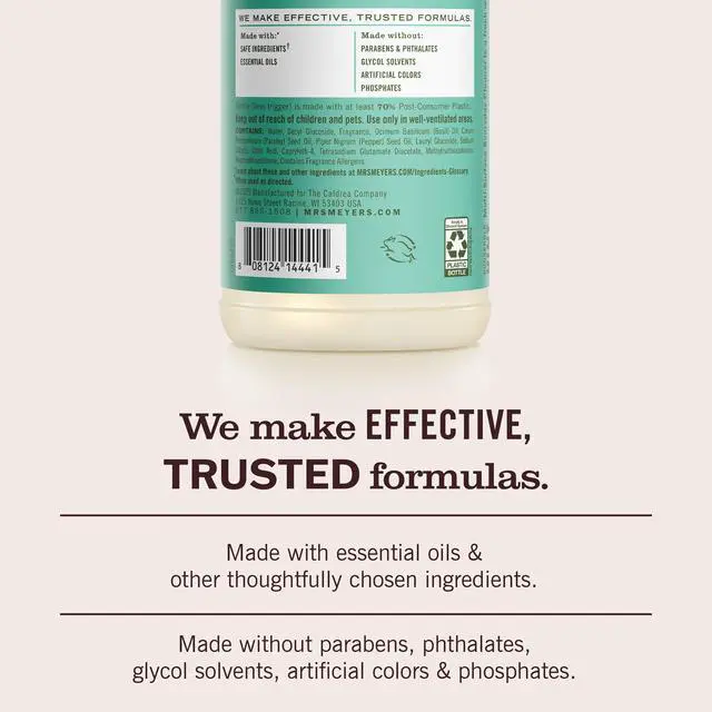 Alt view image 4 of 6 - MRS. MEYER'S CLEAN DAY All-Purpose Cleaner Spray, Basil, 16 fl. oz