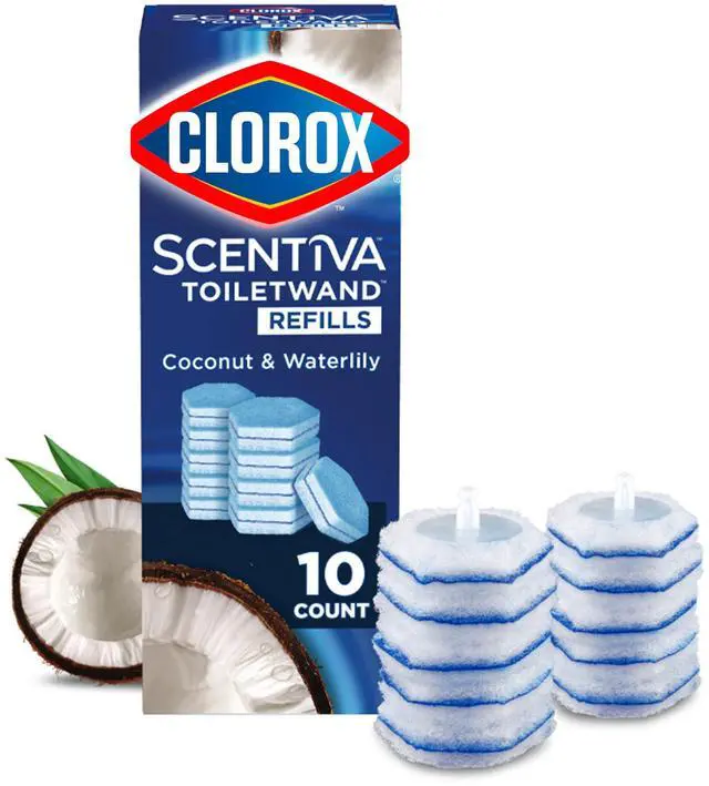 Main image of Clorox Scentiva ToiletWand Refills, Coconut and Waterlily, 10 Count