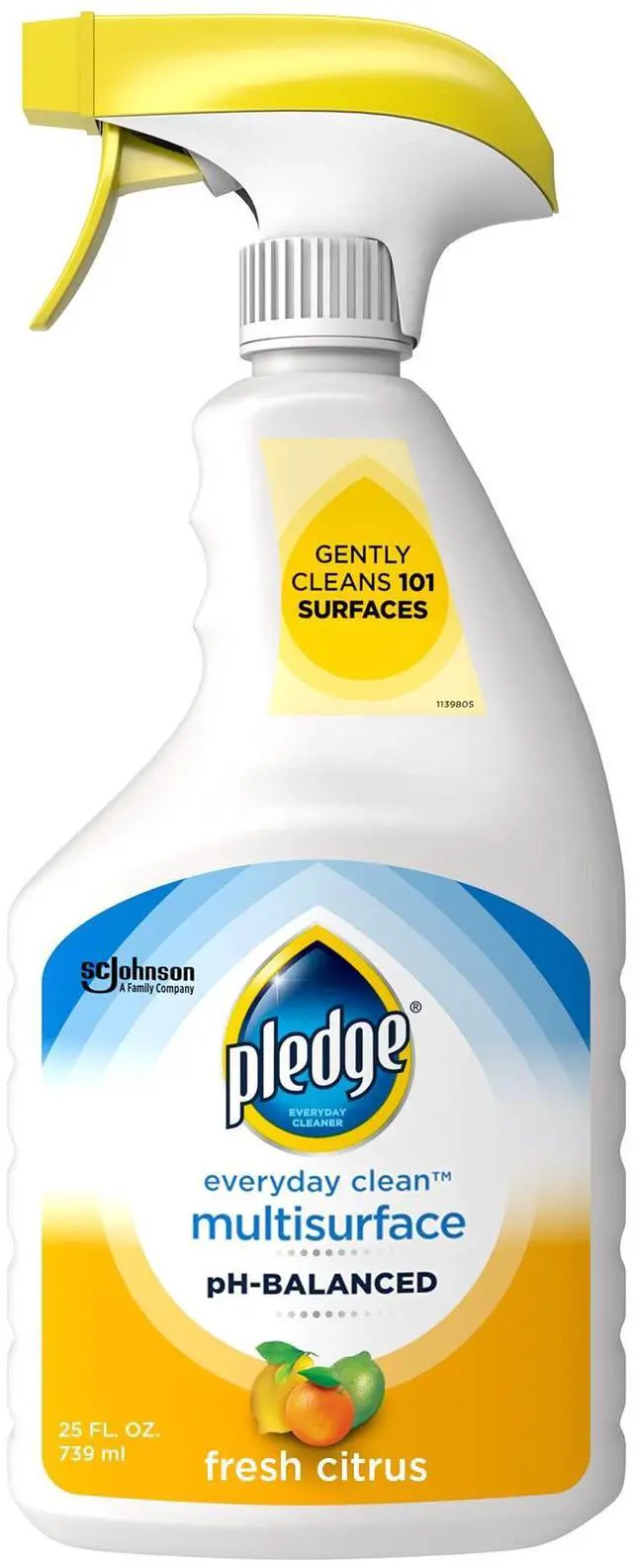 Main image of Pledge pH-Balanced Multisurface Cleaner Spray, Fresh Citrus Scent, 25oz