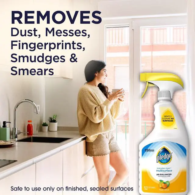 Alt view image 3 of 7 - Pledge pH-Balanced Multisurface Cleaner Spray, Fresh Citrus Scent, 25oz