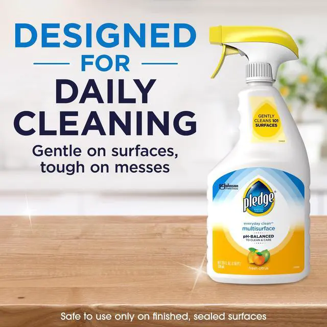 Alt view image 5 of 7 - Pledge pH-Balanced Multisurface Cleaner Spray, Fresh Citrus Scent, 25oz
