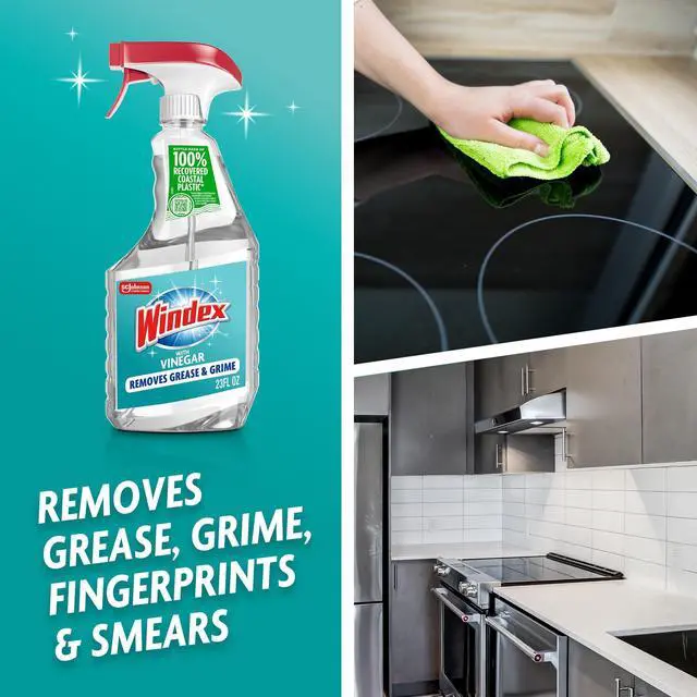 Alt view image 4 of 6 - Windex Vinegar Glass and Window Cleaner, 23 oz, Removes Grease and Grime