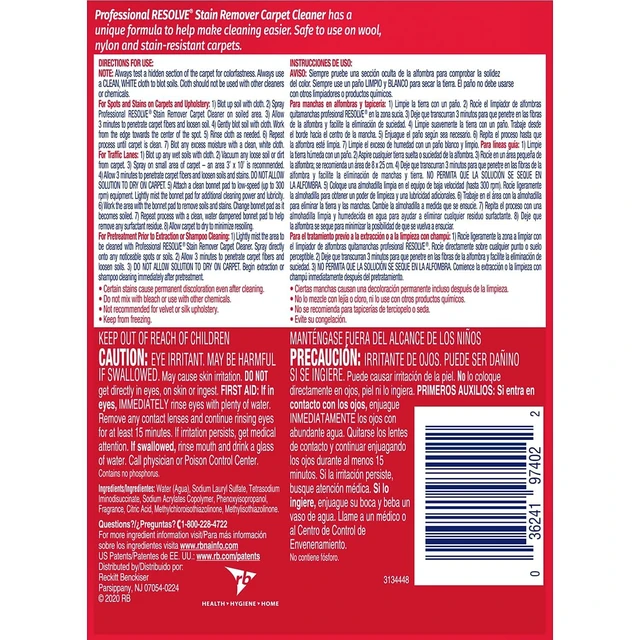 Alt view image 4 of 5 - Resolve Carpet Cleaner Spray Stain & Spot Remover, 32 Fl Oz
