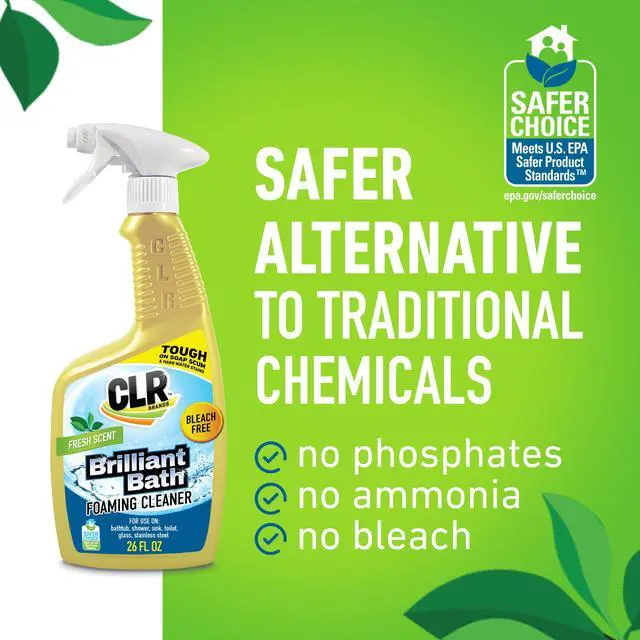 Alt view image 3 of 6 - CLR Brilliant Foaming Action Bathroom Cleaner, 26oz Bottle, Pack of 2