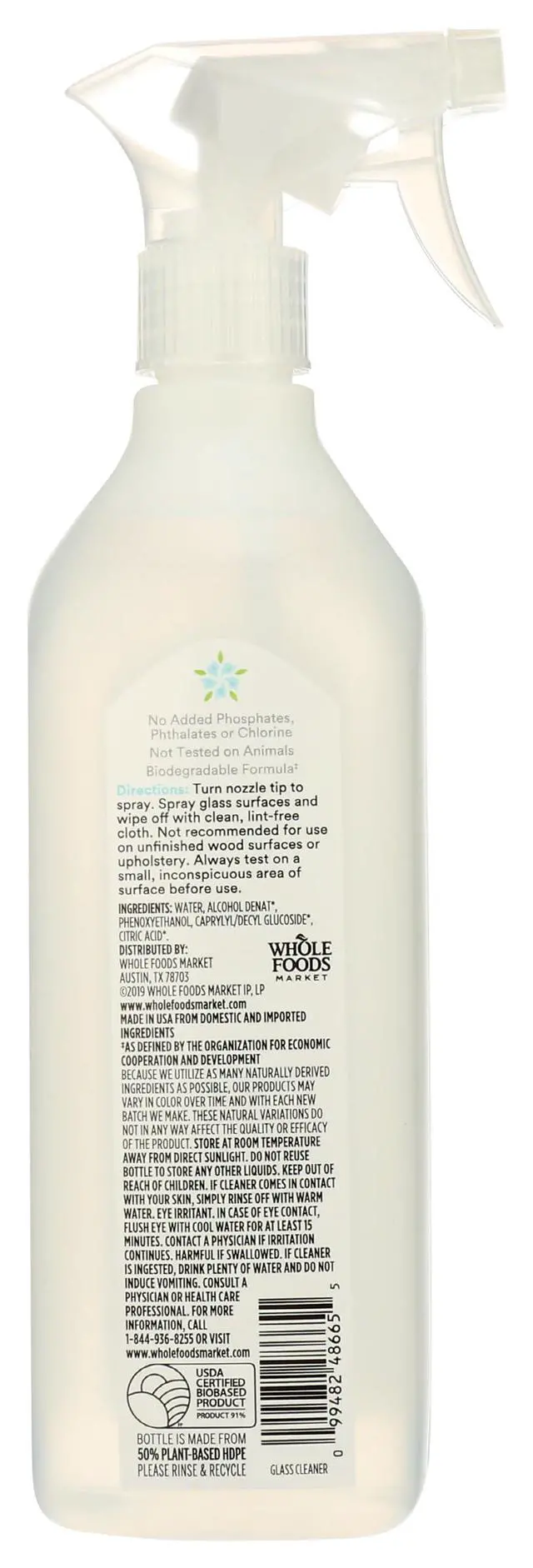 Alt view image 2 of 6 - 365 by Whole Foods Market Glass Cleaner Unscented 26 Fl Oz