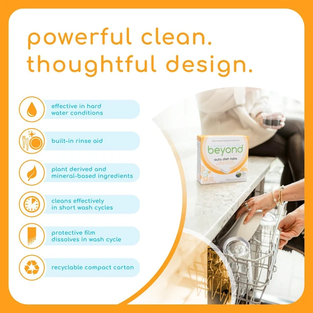 Alt view image 3 of 7 - Beyond Auto Dish Tablets, Fragrance & Dye Free, 32 Tablets