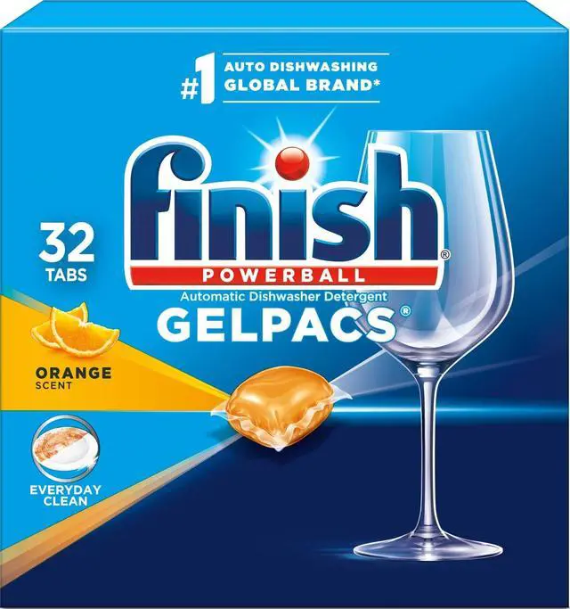 Main image of Finish Gelpacs Dishwasher Pods, Orange Scent, 32 Count