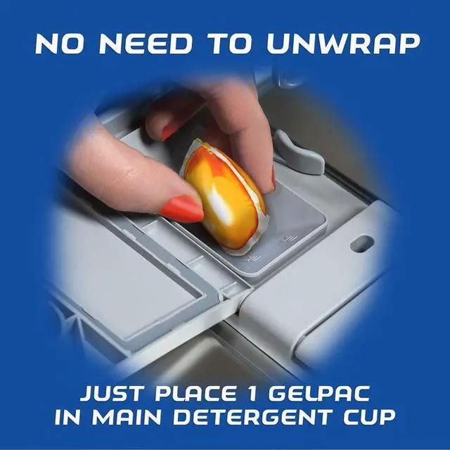 Alt view image 2 of 5 - Finish Gelpacs Dishwasher Pods, Orange Scent, 32 Count