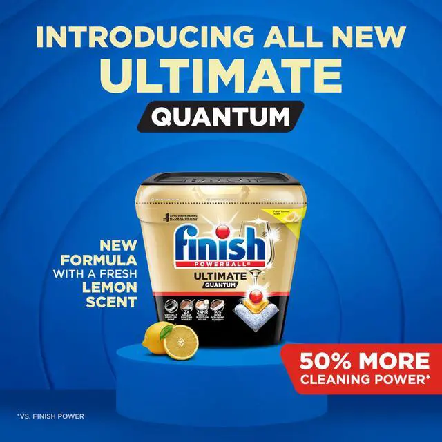 Alt view image 6 of 6 - Finish Ultimate Quantum Dishwasher Pods, Lemon Scent, 38 Count