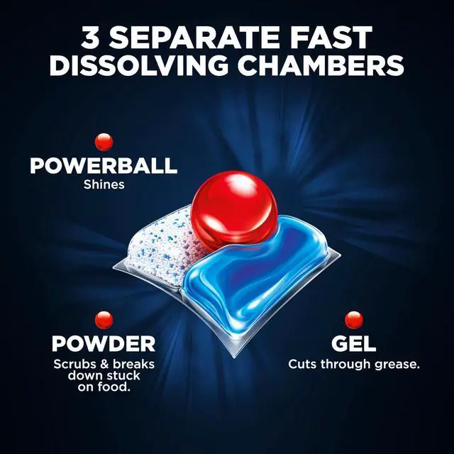 Alt view image 2 of 7 - Finish Quantum Dishwasher Pods 22 Count, No Pre-Rinse Dishwasher Detergent Removes 24HR Dried-On Stain and Grease, Virtually Spotless Shine
