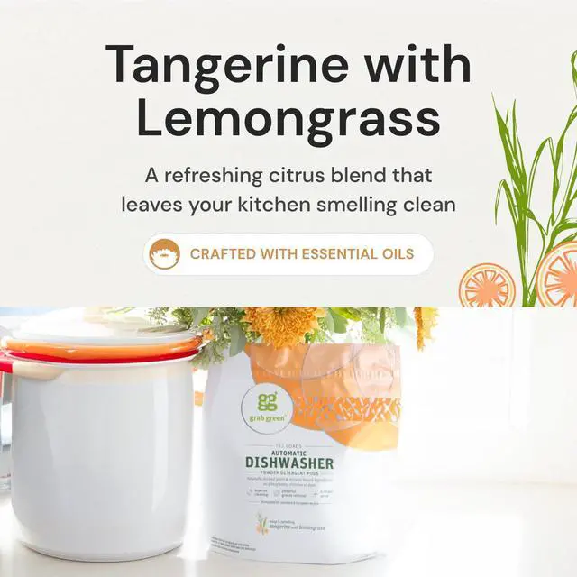 Alt view image 3 of 7 - Grab Green Dishwasher Pods, Tangerine with Lemongrass, 24 Count
