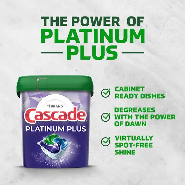 Alt view image 4 of 7 - Cascade Platinum ActionPacs Dishwasher Detergent Pods, Fresh, 11 Count