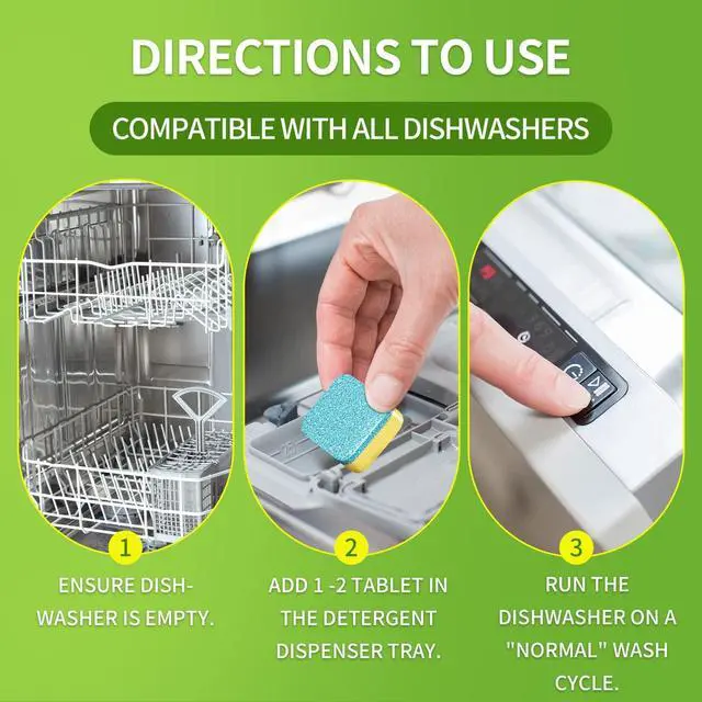 Alt view image 3 of 7 - NATRUTH 30 Pack Dishwasher Cleaner Tablets Individually Wrapped, Deep Cleaning, Removes Grease & Limescale, Compatible with All DishWashing Machines