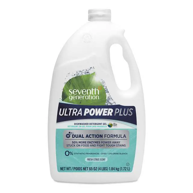 Alt view image 3 of 3 - Seventh Generation Ultra Power Plus Auto Dish Gel, Fresh Citrus Scent, 65Ounce