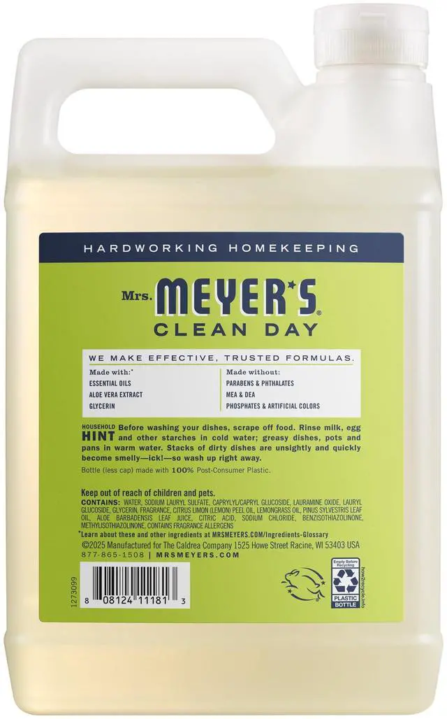 Alt view image 2 of 6 - Mrs. Meyer's Clean Day Liquid Dish Soap Refill Lemon Verbena 48 Fl Oz