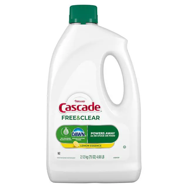 Alt view image 6 of 6 - Cascade Free & Clear Dishwasher Detergent Liquid Gel, Lemon, 75oz