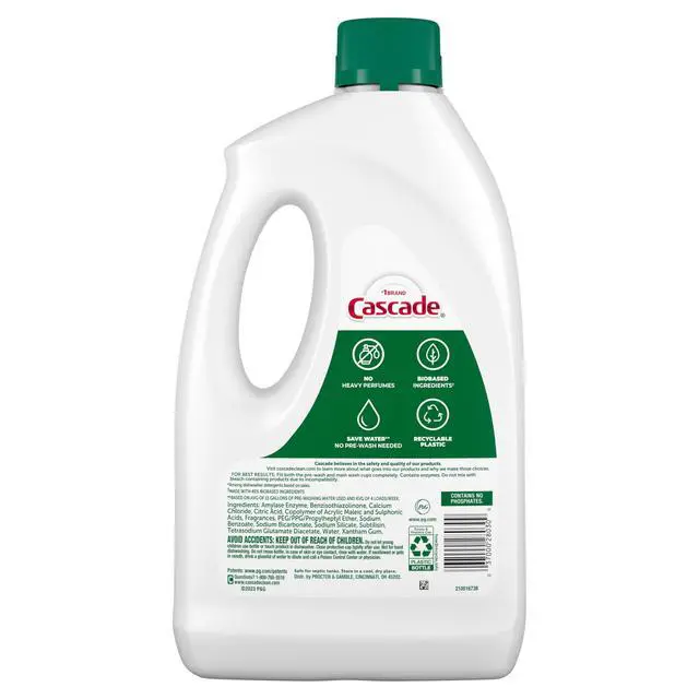 Alt view image 4 of 6 - Cascade Free & Clear Dishwasher Detergent Liquid Gel, Lemon, 75oz