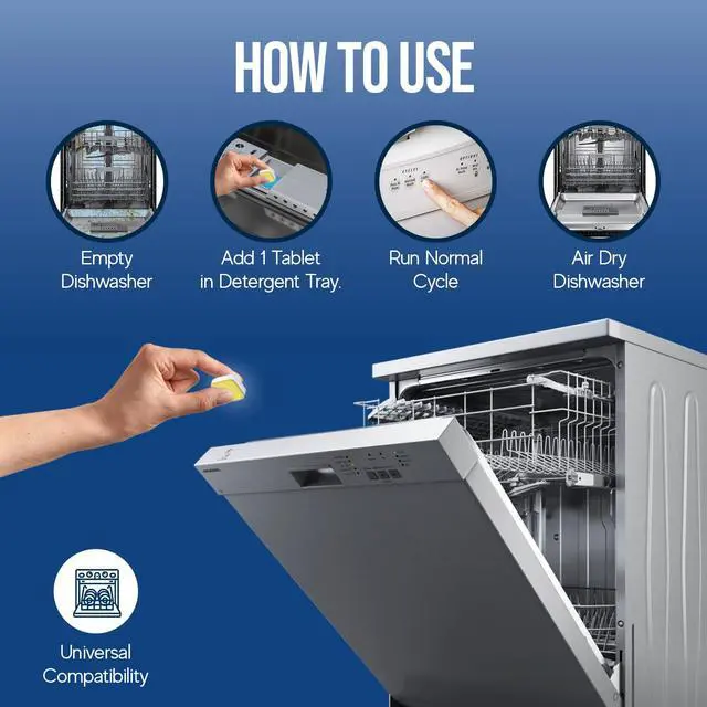 Alt view image 5 of 7 - CleanHike 24-Pack Dishwasher Cleaner & Deodorizer Tablets Citric Acid