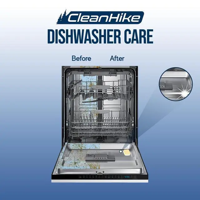 Alt view image 6 of 7 - CleanHike 24-Pack Dishwasher Cleaner & Deodorizer Tablets Citric Acid