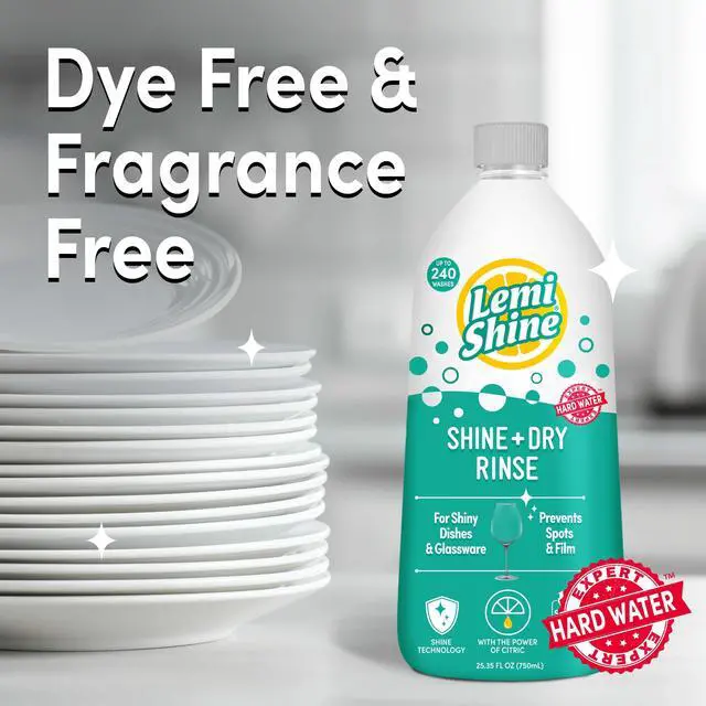 Alt view image 3 of 7 - Lemi Shine Shine and Dry Natural Dishwasher Rinse Aid 25.35fl oz