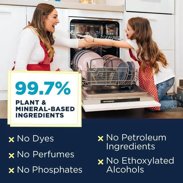 Alt view image 3 of 6 - Nature Clean All Natural Dishwasher Rinse Aid, 8 oz (250ml), Pack of 1, for Spot-Free Glass & Cutlery in Hard Water, Non Toxic Stain Remover