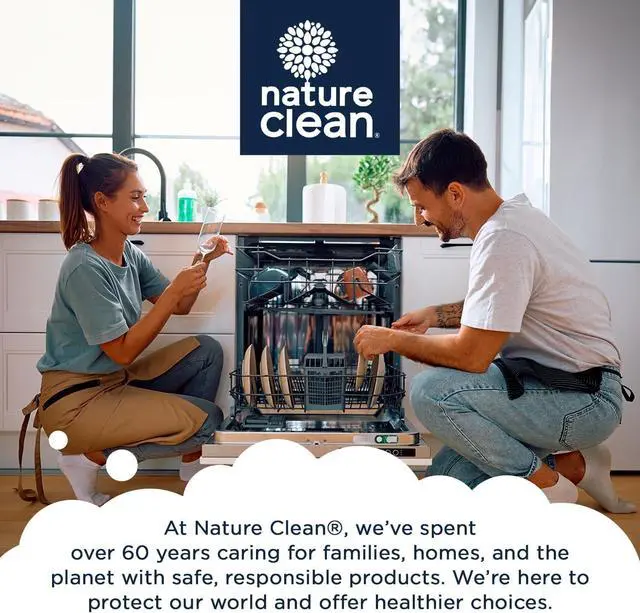 Alt view image 4 of 6 - Nature Clean All Natural Dishwasher Rinse Aid, 8 oz (250ml), Pack of 1, for Spot-Free Glass & Cutlery in Hard Water, Non Toxic Stain Remover