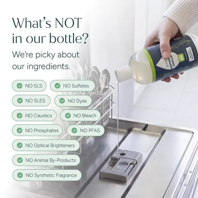 Alt view image 7 of 7 - Puracy Dishwasher Rinse Aid Cleaner, Spot & Residue Free, Drying Agent, Lemongrass, 12 Oz
