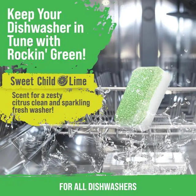Alt view image 3 of 7 - Rockin' Green Citrus Lime Dishwasher Cleaner Tablets, 8 Pack