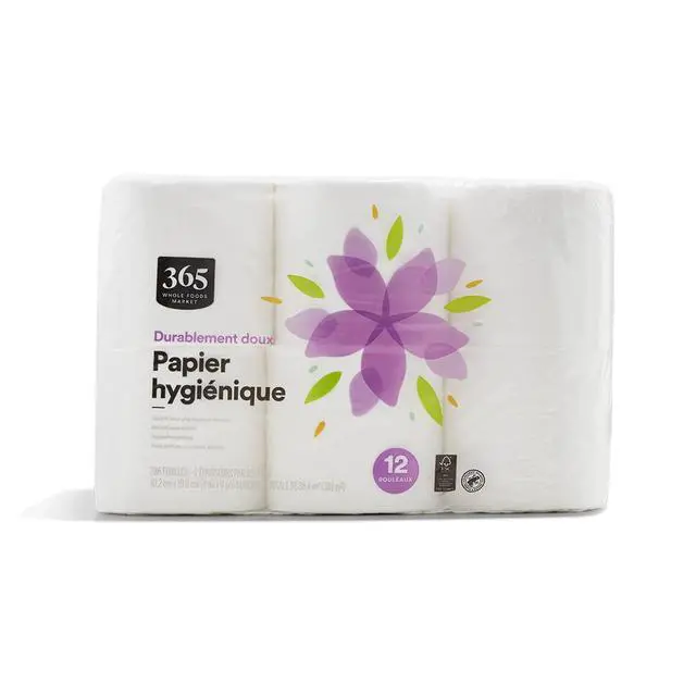 Alt view image 6 of 6 - 365 by Whole Foods Market Sustainably Soft Bath Tissue, Hypoallergenic, 286 Sheets per Roll, 12 Count