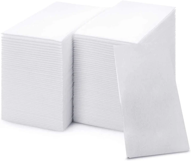 Main image of 50 Count Cloth-Like Paper Towels for Bathroom, Disposable Hand Towels, White