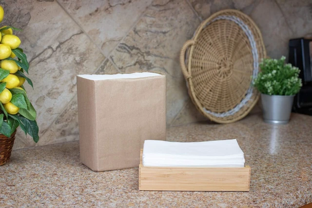 Alt view image 5 of 6 - 50 Count Cloth-Like Paper Towels for Bathroom, Disposable Hand Towels, White