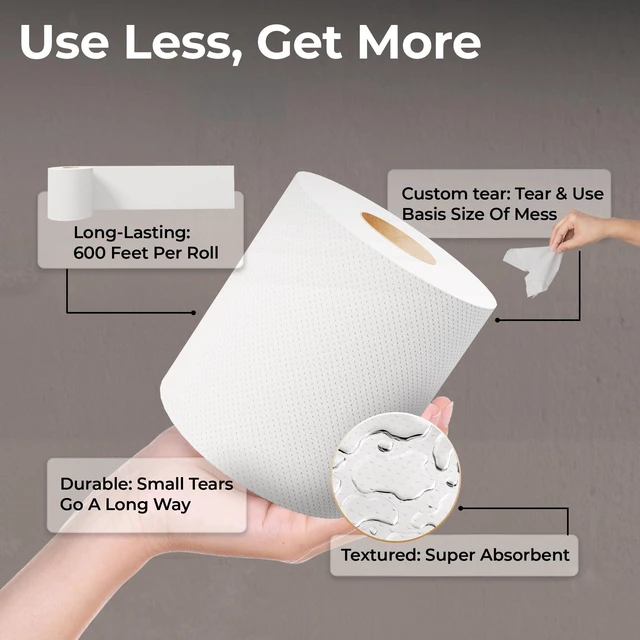 Alt view image 6 of 6 - Restaurantware Professional Paper Towel Roll, White