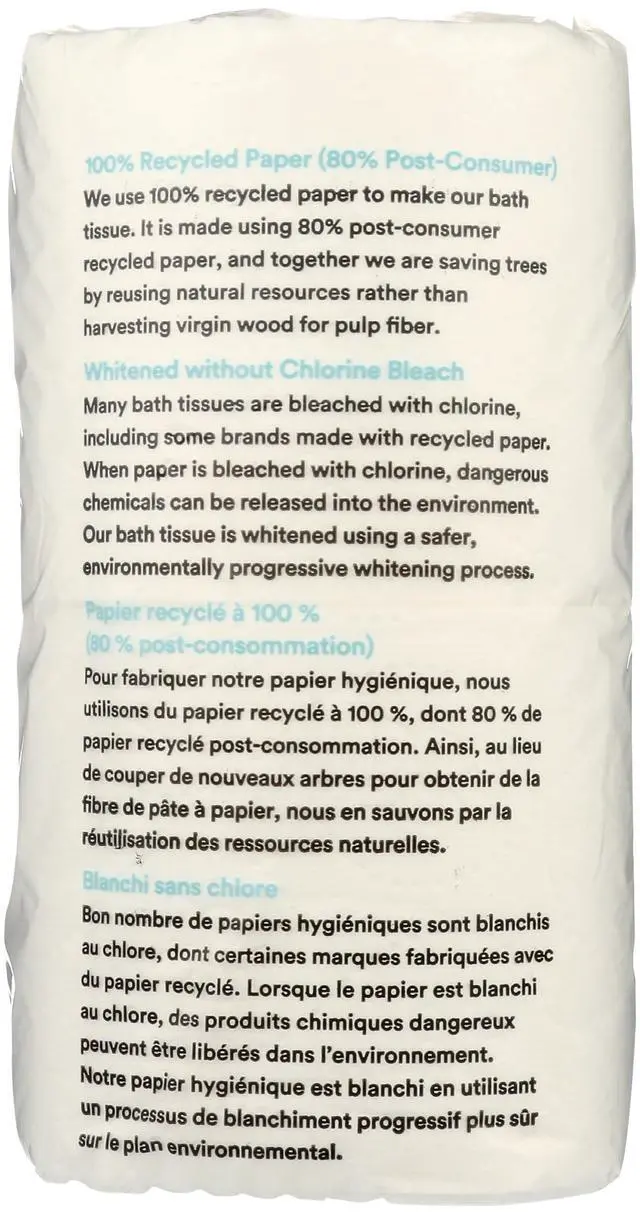 Alt view image 3 of 5 - 365 by Whole Foods Market 100% Recycled Bath Tissue Ultra-Strong 260 Sheets per Roll 6 Count