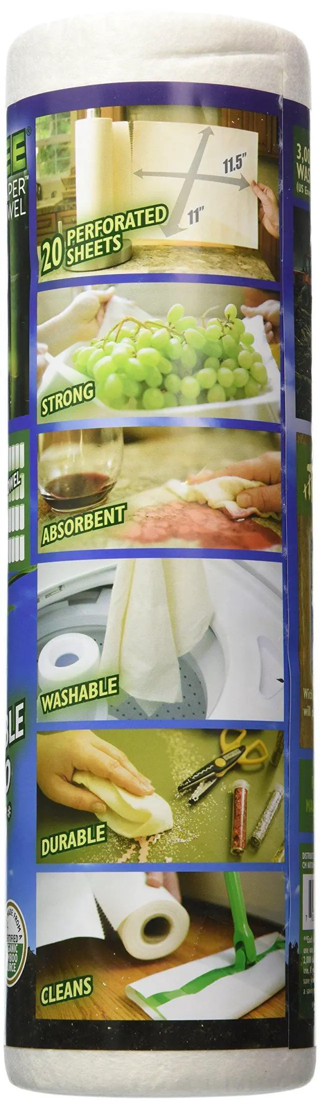 Alt view image 4 of 5 - Bambooee Reusable Bamboo Towel - Single Roll, 20 Sheets